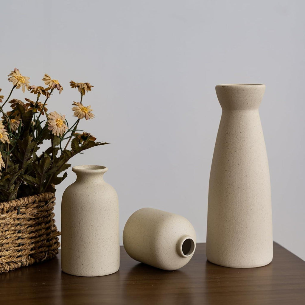 Fraser Country: Minimalist Vase Set - Cream (Set of 3)