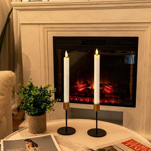 Load image into Gallery viewer, LUMIRO 6-Pack LED Flameless Ivory Taper Candles - White