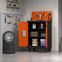 Load image into Gallery viewer, Fraser Country Milan Steel Tool Cart Cabinet - Orange &amp; Black