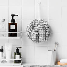 Load image into Gallery viewer, COMFEYA Fuzzy Ball Towel (Set of 2) White and Grey