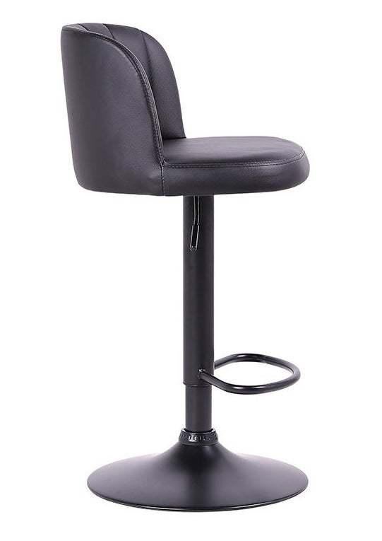 Fraser Country Adjustable Finest Black PU Curved Bar Stool (2/Pack)