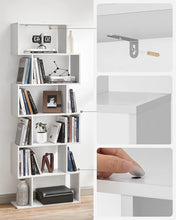 Load image into Gallery viewer, Vasagle Freestanding Decorative Wooden Bookcase - White