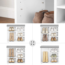 Load image into Gallery viewer, VASAGLE Shoe Bench Storage Cabinet with Cushion - White
