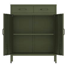 Load image into Gallery viewer, Fraser Country Milan Metal Cabinet With Drawers - Olive Green