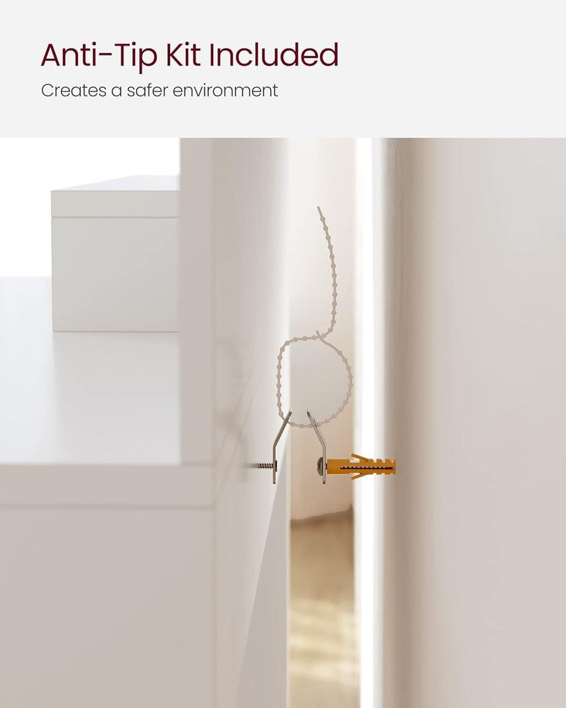 VASAGLE Dressing Table With Mirror - White