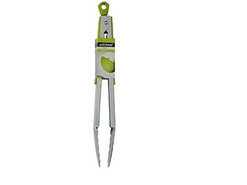 Wiltshire Green Stainless Steel Soft Grip Tongs - 320mm