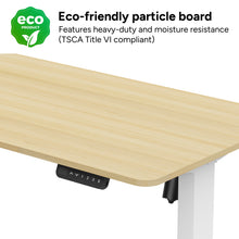 Load image into Gallery viewer, Ergolux Electric Standing Desk 120 x 60cm (Oak/White)