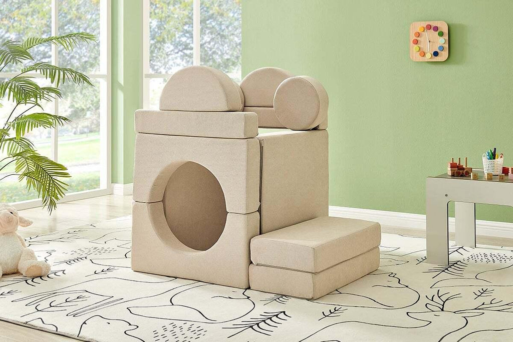 Fraser Country 14 Piece Modular Double Kids Play Sofa - Beige