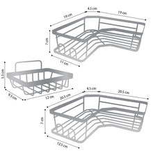 Load image into Gallery viewer, STORFEX 3-Pack Corner Shower Caddy Organizer Shelves Storage Rack