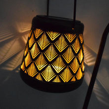 Load image into Gallery viewer, LUMIRO Iron Kettle Hollow Projection LED Solar Lanterns