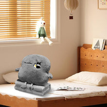 Load image into Gallery viewer, COMFEYA 2-in-1 Soft Plush Blanket Pillow - Grey