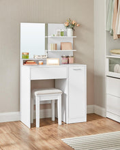 Load image into Gallery viewer, VASAGLE Dressing Table With Mirror - White