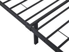 Load image into Gallery viewer, Fraser Country Single Metal Bed Frame with Wooden Rustic Brown Headboard &amp; Footboard - Black