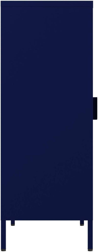 Fraser Country: Milan Metal Storage Cabinet 2 Swing Doors - Navy Blue