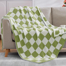 Load image into Gallery viewer, COMFEYA Cosy Checked Blanket 130x160CM - Green