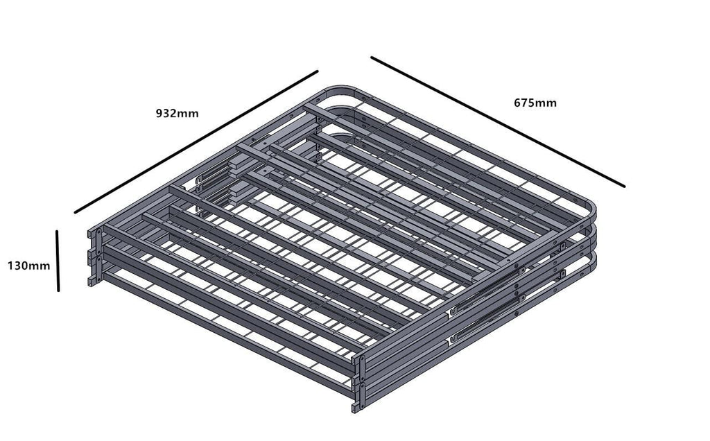 Foldable Metal Bed Frame - Double