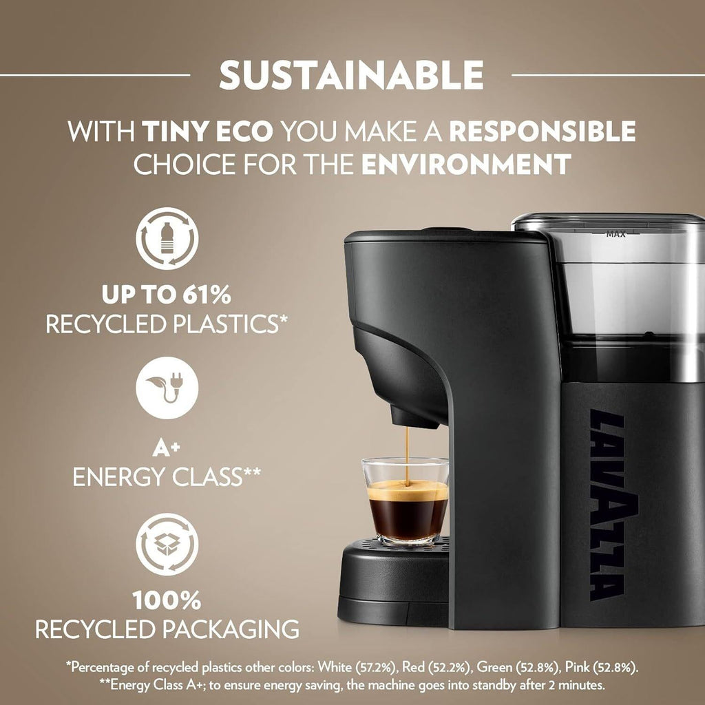 Lavazza Tiny Eco Coffee Capsule Machine, Black