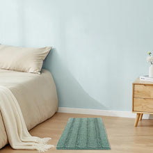 Load image into Gallery viewer, COMFEYA 2pcs Non Slip Shaggy Chenille Bathroom Mat Set - Green