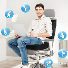 Load image into Gallery viewer, COMFEYA Memory Foam Seat Cushion and Lumbar Support Pillow - Black