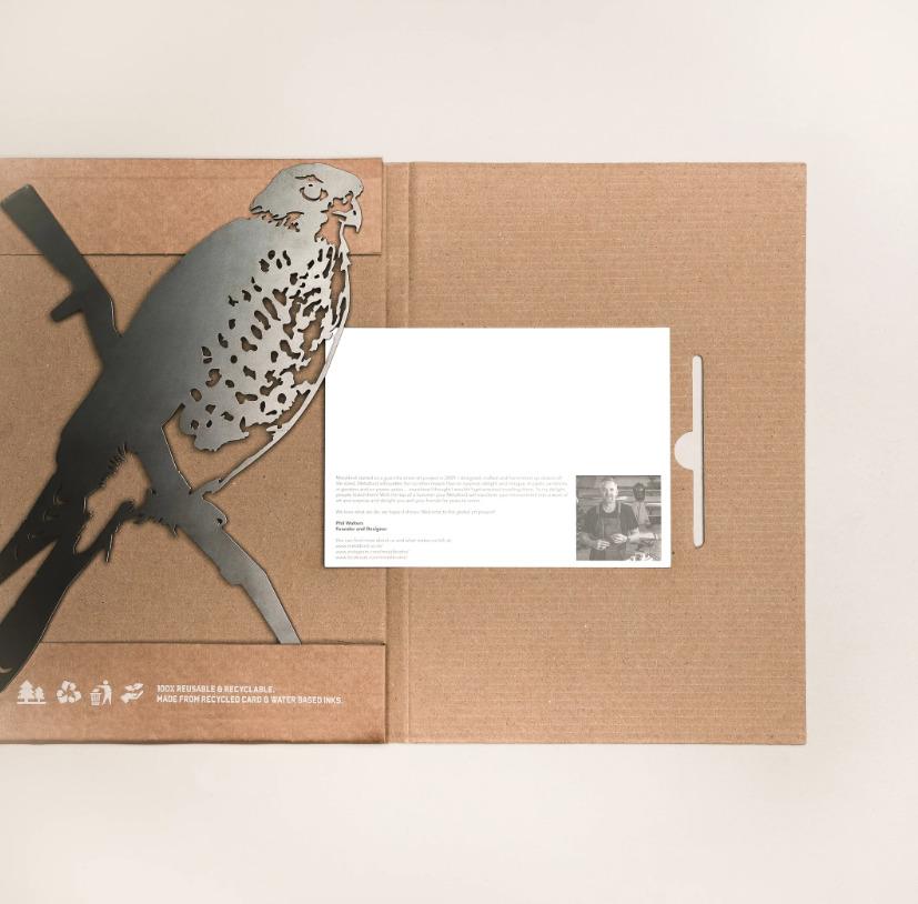 Metalbird: Karearea / New Zealand Falcon Garden Art