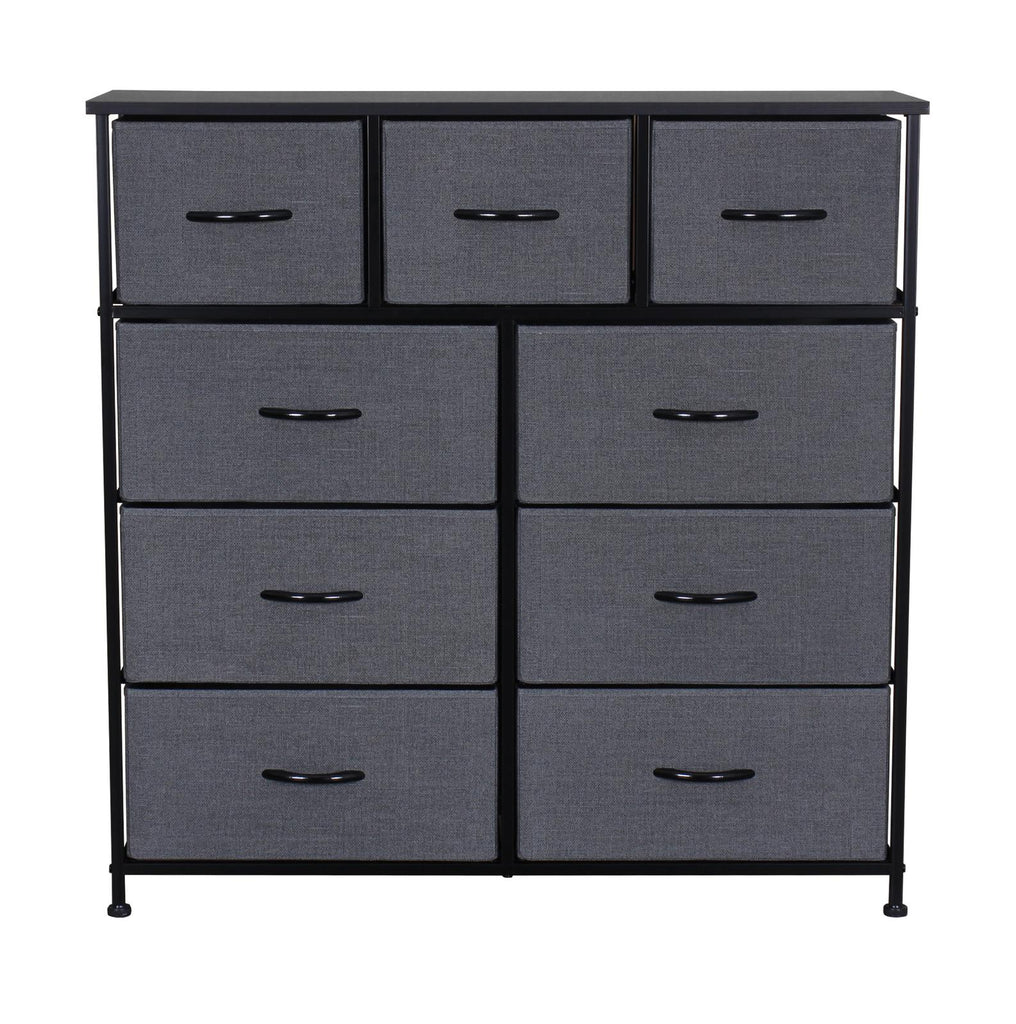 Ovela 9 Drawer Storage Chest - Dark Grey