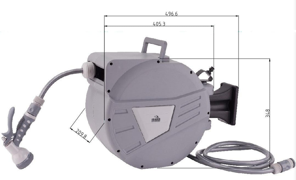 Fraser Country 20M Retractable Hose Reel with Spray Nozzle