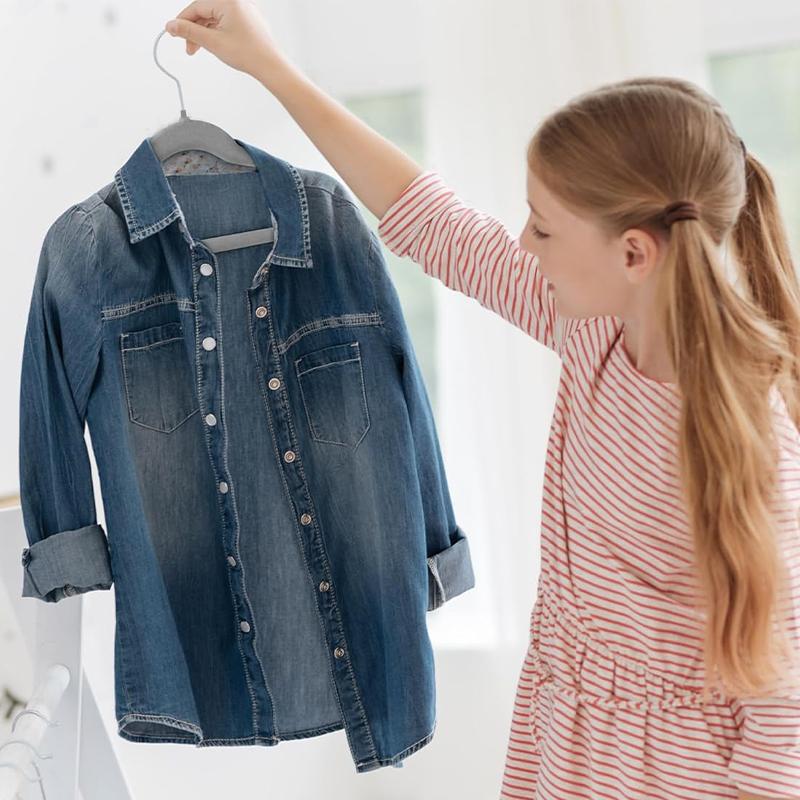 STORFEX 50-Pack Velvet Hangers - Gray