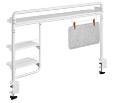 Load image into Gallery viewer, Gorilla Office Clamp On Shelf with Pegboard &amp; Shelves -Matte White &amp; White