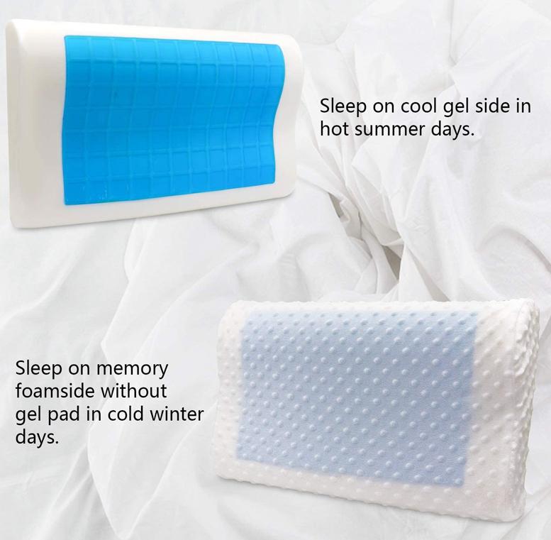 Contoured Memory Foam Pillow - White