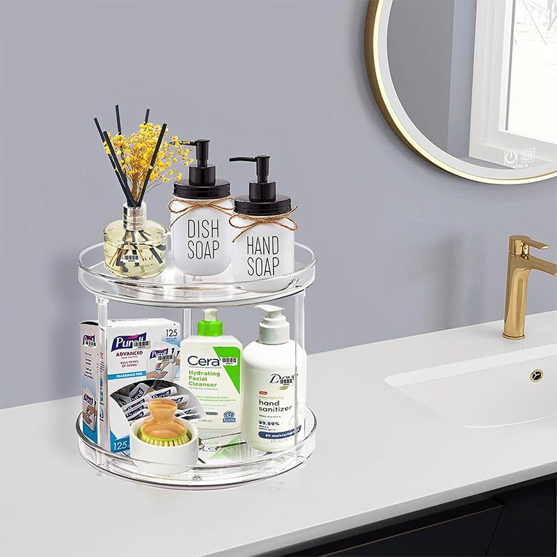 STORFEX 2 Tier Turntable Bathroom Organizer - S