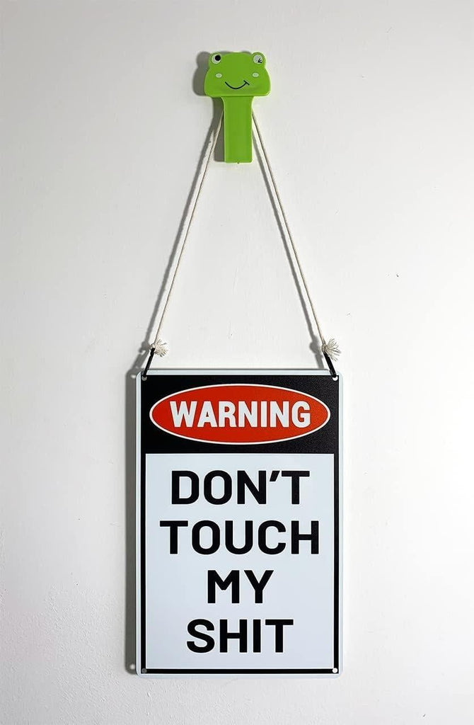 Funny Metal Tin Sign - Don't Touch My Shit