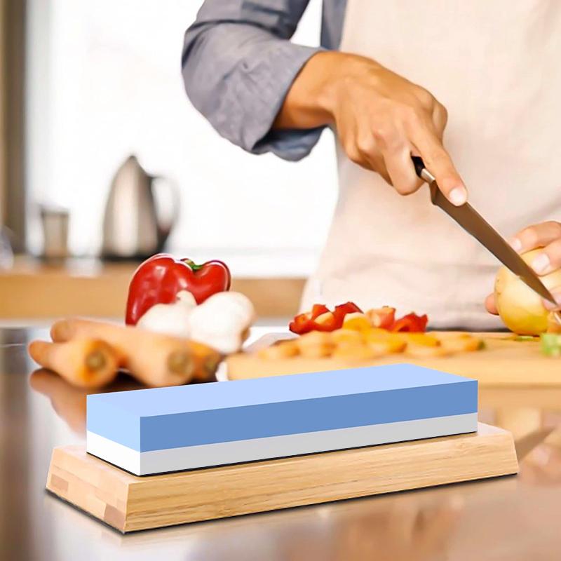 OZZYCOOK Double Sided Whetstone Knife Sharpener 1000/6000 Grit