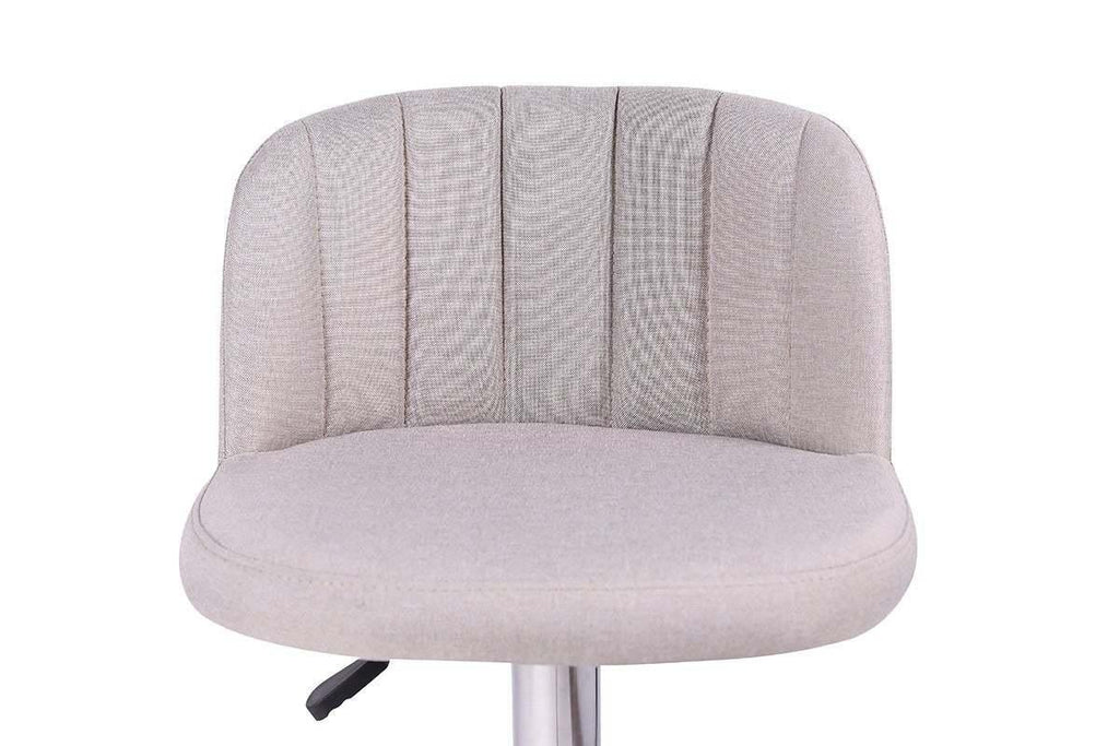 Fraser Country Adjustable Finest Grey Fabric Curved Bar Stool (2/Pack)