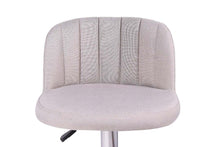 Load image into Gallery viewer, Fraser Country Adjustable Finest Grey Fabric Curved Bar Stool (2/Pack)