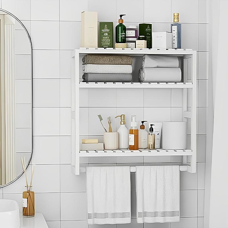 STORFEX 3-Tier Adjustable Bathroom Floating Organizer - White