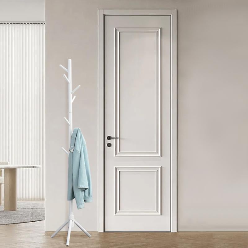 Wooden Coat Tree with 8 Hooks - White