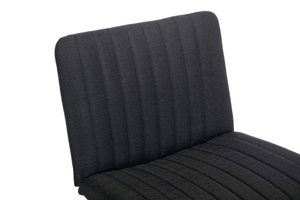 Gorilla Office- Ribbed Faux Linen Office Chair Black