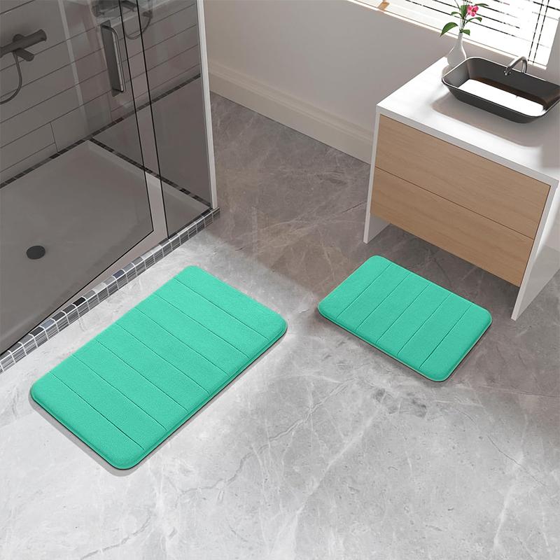 COMFEYA 2 Pack Bath Mat Set - Green