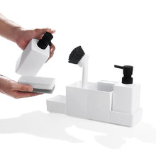 Load image into Gallery viewer, STORFEX Kitchen Soap Dispenser with Sponge Holder - White