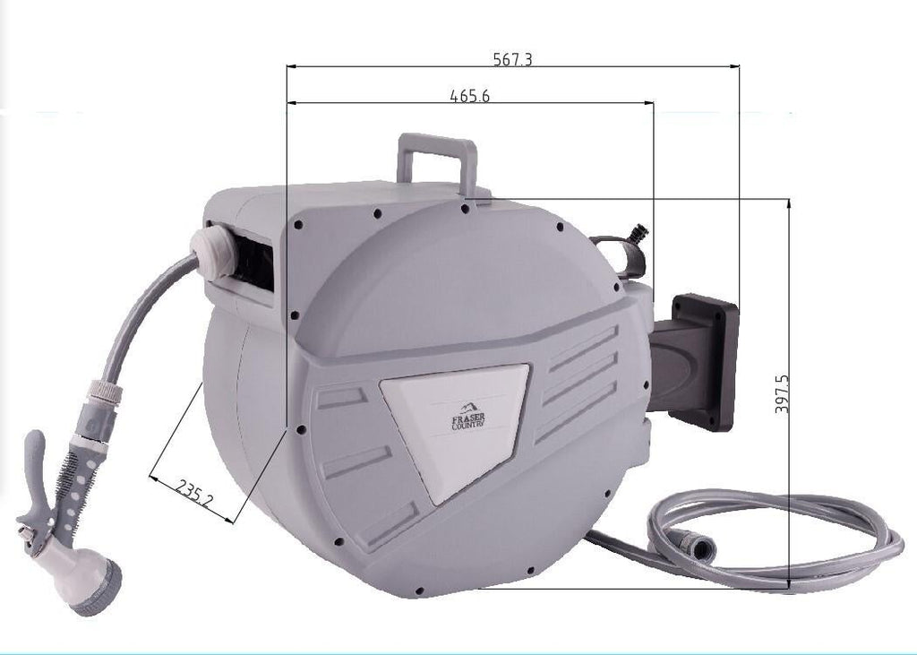 Fraser Country 30M Retractable Hose Reel with Spray Nozzle