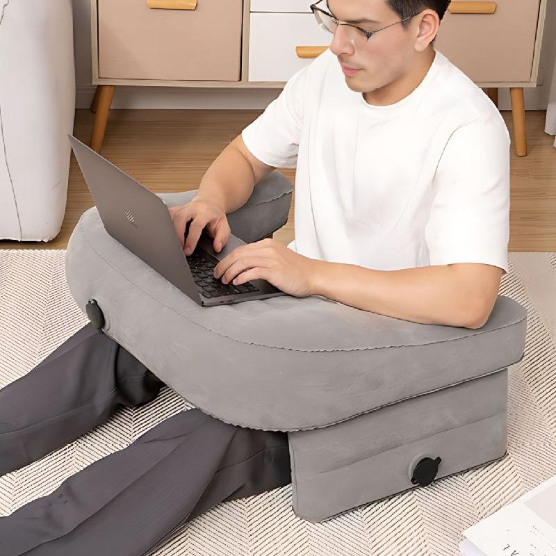 COMFEYA Inflatable Reading Pillow for Work & Gaming - Grey