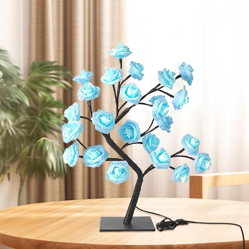 LUMIRO LED Rose Tree Lamp - Blue