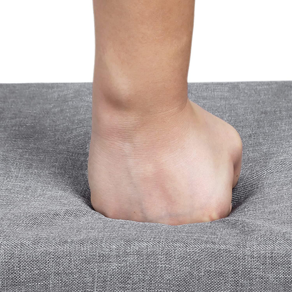 VASAGLE Shoe Bench Storage Cabinet with Cushion - White