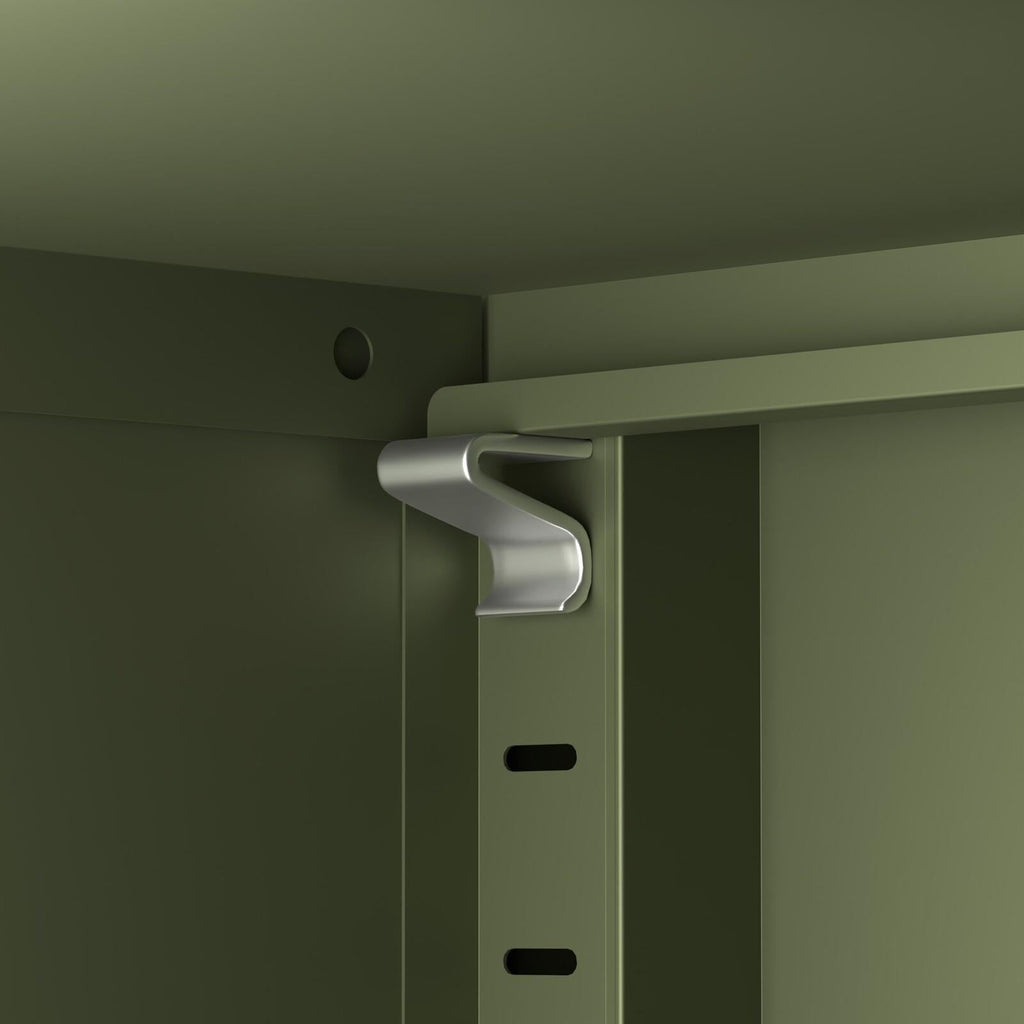 Fraser Country Milan Metal Cabinet With Drawers - Olive Green