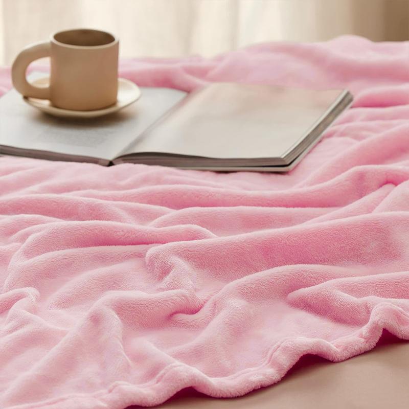 COMFEYA 150x200cm Ultra-Soft Fleece Blanket - Pink