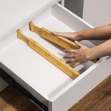 Load image into Gallery viewer, STORFEX 4-Pack Bamboo Drawer Dividers
