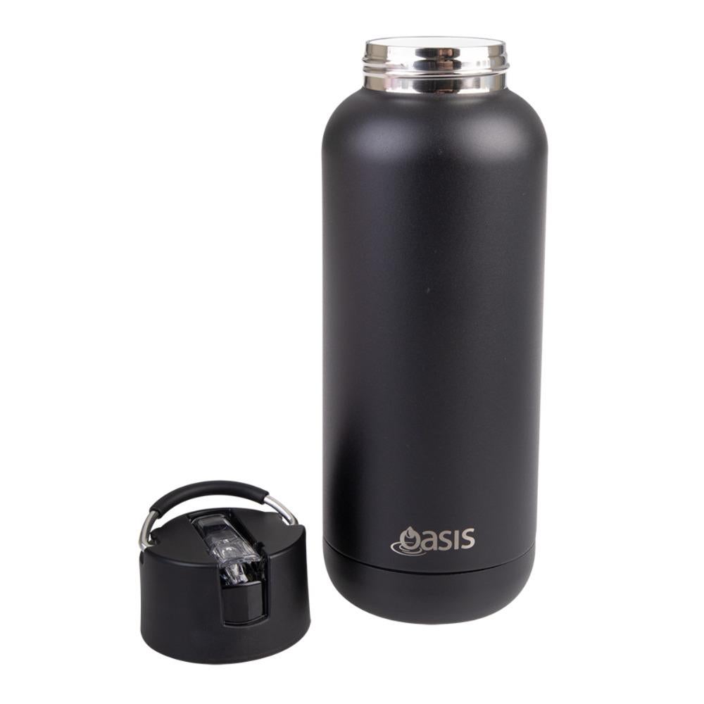 Oasis: Stainless Steel Ceramic MODA Triple Wall Insulated Drink Bottle - Black (1L)