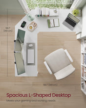 Load image into Gallery viewer, Vasagle L-Shaped Computer Desk - White