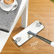 Load image into Gallery viewer, CLEANFOK Microfibre Mop with Bucket and 4 Washable Pads - White