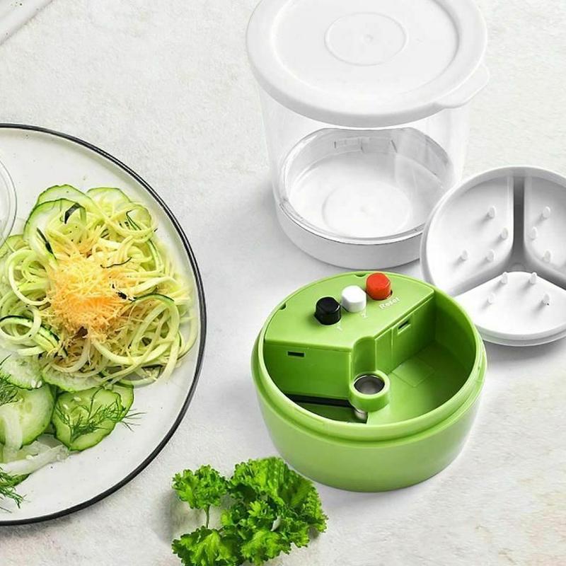 5-In-1 Handheld Vegetable Slicer - Green